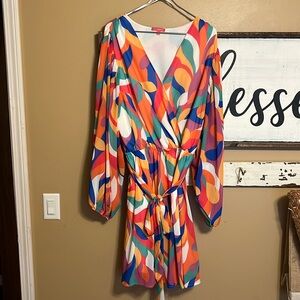 Flying Tomato Multi Color Wrap Dress